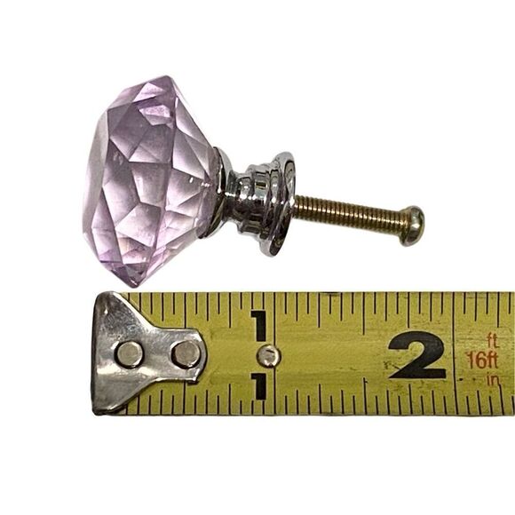 Vintage Glass Purple Knob Pull - Picture 5 of 5